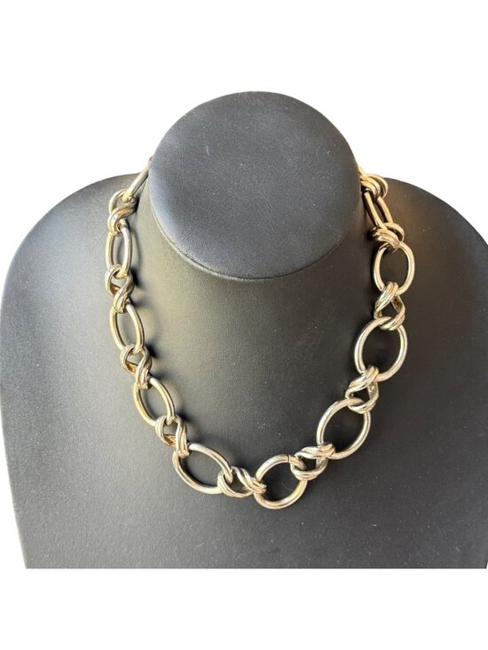 Banana Republic Jewelry - Banana Republic Necklace Statement Y2K Chunky Chain Silver Tone 18 inches